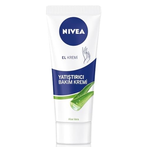 NIVEA Yatıştırıcı El Kremi 75 ml, Aloe Vera, Jojoba Yağı, Kuru Ciltler için, Nemlendirici El Kremi