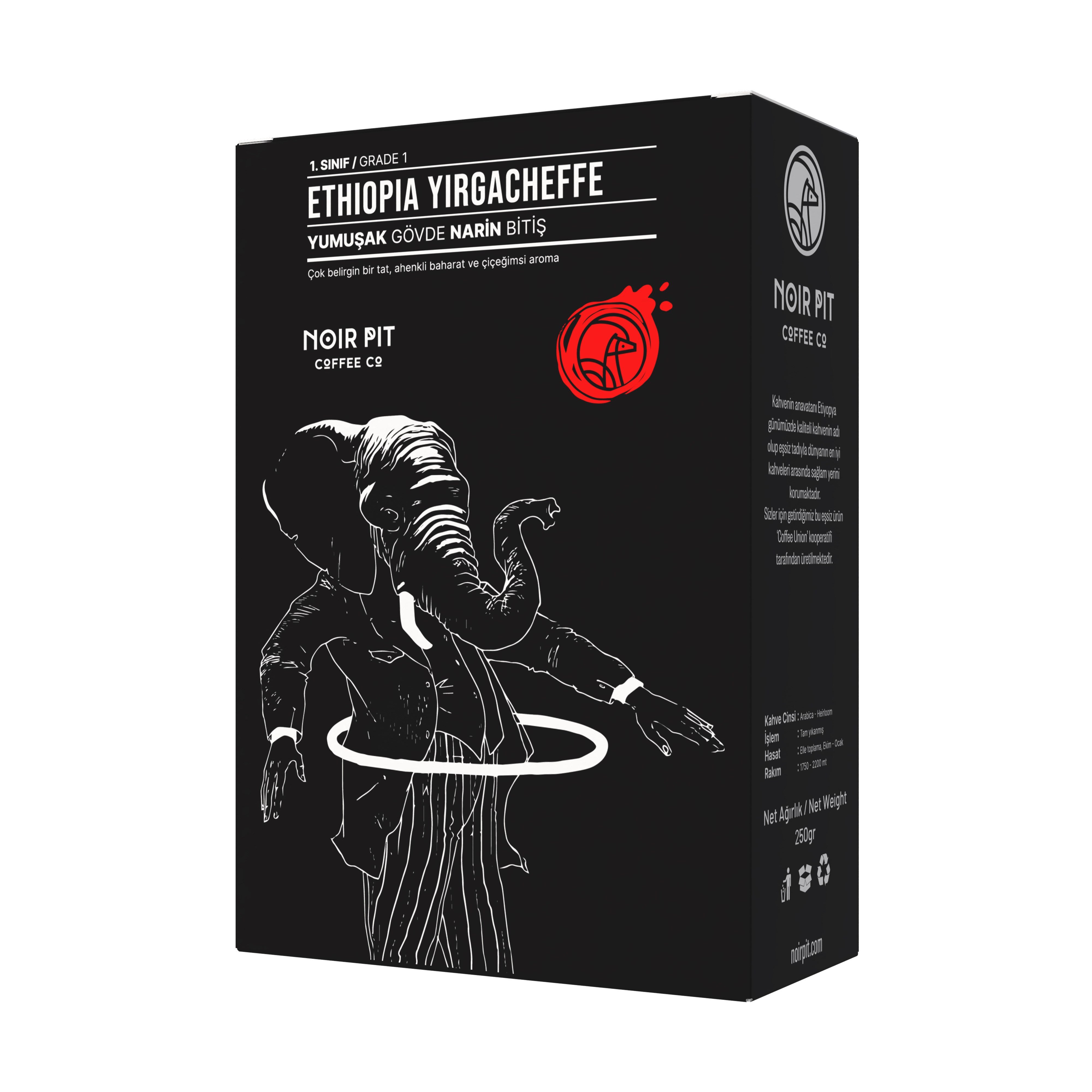 Noir Pit Ethiopia Çekirdek Kahve 250 gr
