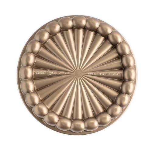 Nordic Ware 83577 Charlotte kek kalıbı, tek boy, altın rengi.