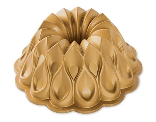 Nordic Ware -NON-Stick kek pişirme kalıbı-taç, alüminyum, altın, 25,4 X 25,4 X 9,9 cm