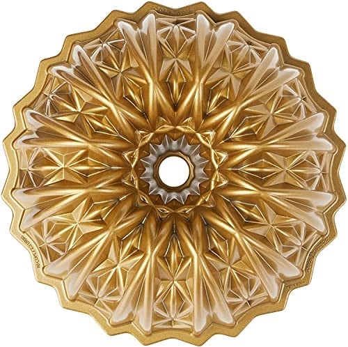 Nordic Ware Pişirme Kalıbı Kesim Kristal Kalıp Alüminyum Altın, 25,4 cm x 25,4 cm, NW 92877