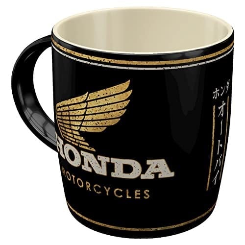 Nostalgic-Art Retro kahve kupası, 330 ml, Honda MC – Motorcycles Gold – Motosikletçiler için hediye fikri, orijinal lisanslı ürün (OLP), kahve için seramik fincan, vintage tasarım