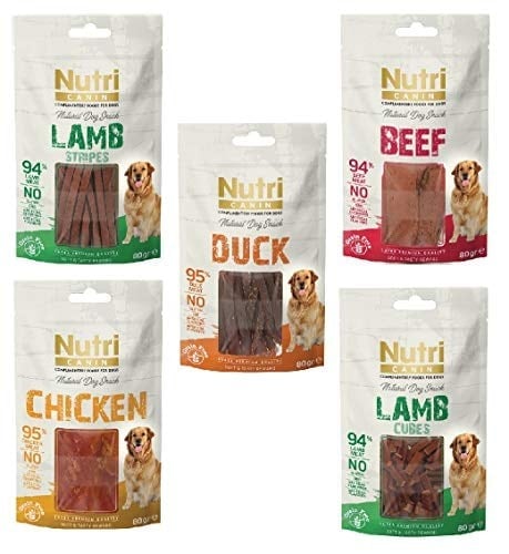 Nutri Canin Natural Dog Snack Tahılsız 5 Çeşit Köpek Ödül 80g x 5