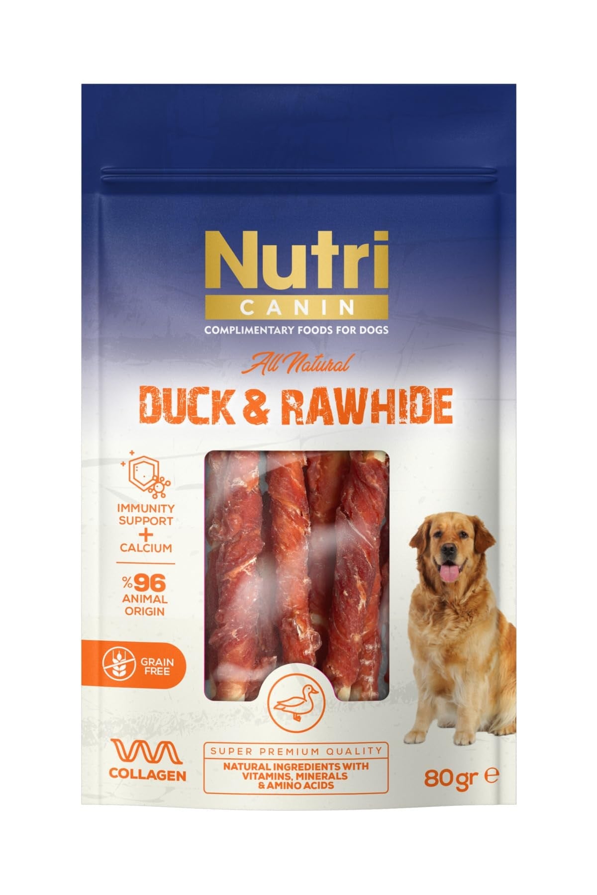 Nutri Canin Ördek Eti Sarılı Köpek Ödül Kemiği (80 G)