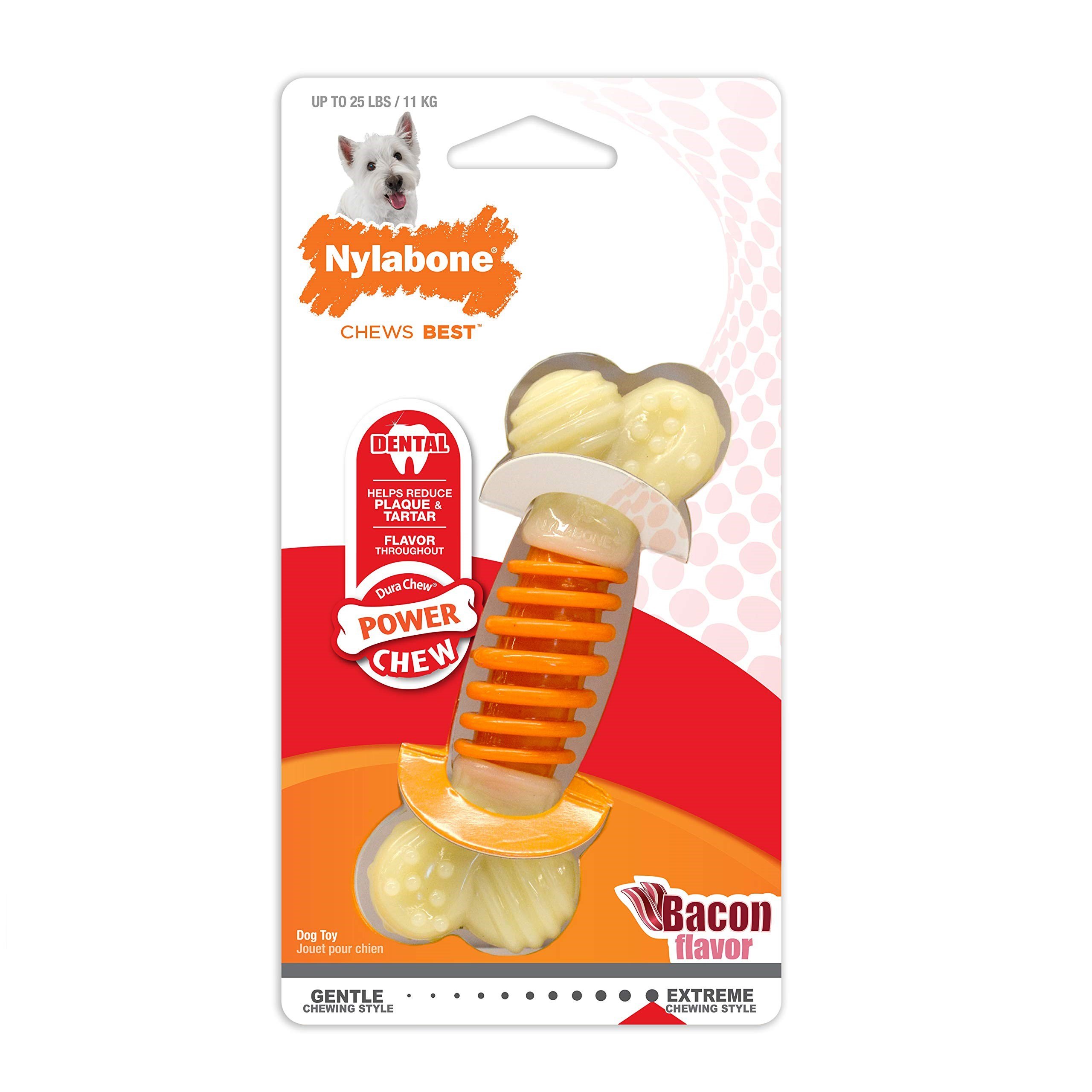 Nylabone Domuz Pastırması Aromalı Köpek Çiğneme Kemiği S
