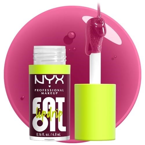 NYX PROFESSIONAL MAKEUP Yağ Yağı Dudak Damlası, Nemlendirici Dudak Yağı Parlaklığı, Vegan Renkli Formül, 12 HR'ye Kadar Nemlendirme - That's Chi - Seçenekler: 0.16 Fl Oz (Pack of 1), 4.8 ml (1er Pack)