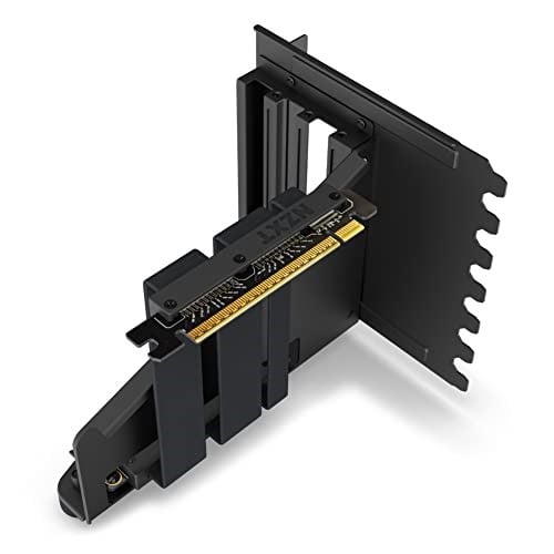 NZXT Dikey GPU Montaj Kiti - AB-RH175-B1-175 mm PCIe 4.0x16 Yükseltici Kablosu - GPU Tutucu - Sağlam Çelik Tutucu - Sadece H5, H7 ve H9 Serisi Gövdelerle Uyumlu - Siyah