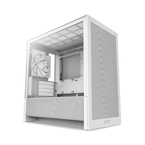 NZXT H3 Flow Micro-ATX PC Kasası, Optimize Edilmiş Hava Akışı, 1x 120mm Arka Fan Dahil, Tam Boyutlu GPU Desteği, 280mm Ön ve 240mm Üst Radyatör, Back-Connect Anakart Uyumluluğu, Beyaz