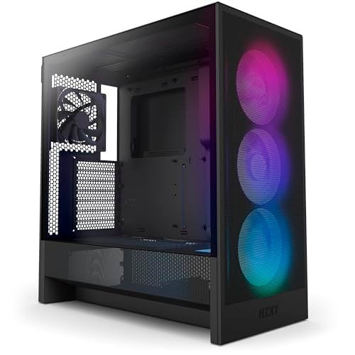 NZXT H5 Flow 2024 CC-H52FB-R1 RGB Fanlı Siyah E-ATX Oyuncu Kasası - Seçenekler: RGB Fanlar, RGB Olmayan Fanlar, H5 Flow RGB 2024...