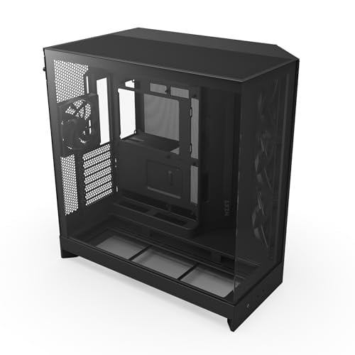 NZXT H9 Flow 2025 Orta Kule ATX PC Kasası, Büyük Çift Odacıklı Tasarım, 3x 140mm + 1x 120mm Fan Dahil, 420mm Radyatör Desteği, Temperli Cam, - Seçenekler: Non RGB Fans, RGB Fans, H9 Akış RGB (2025)...