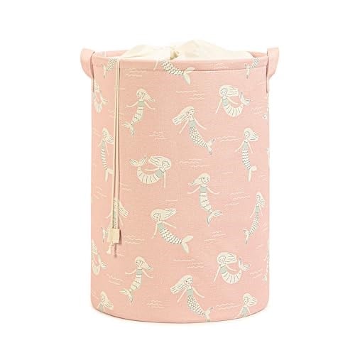 Ocean Home Textile Çocuk Odası Ağzı Büzgülü Deniz Kızı Oyuncak Sepeti 36 x 48 cm