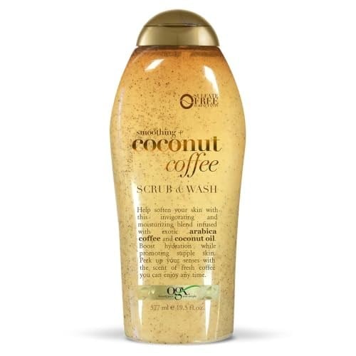 OGX Smoothing Coconut Coffee Scrub & Wash 577ML