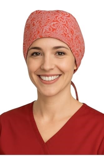 Okanmed Bordo Desenli Doktor Hemşire Aşçı Cerrahi Bone Hastane Bone Bandana M392