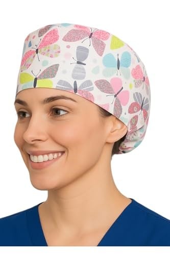 Okanmed Kelebek Desenli Doktor Hemşire Aşçı Cerrahi Bone Hastane Bone Bandana M437