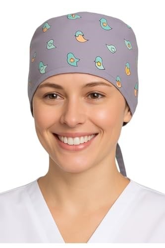 Okanmed Kuş Desenli Doktor Hemşire Aşçı Cerrahi Bone Hastane Bone Bandana M389
