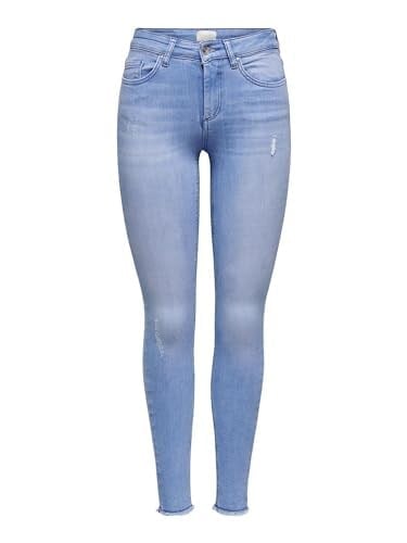 ONLY Onlblush Mid Sk Ank Raw Bb Rea4347 Noos Skinny Jeans Kadın