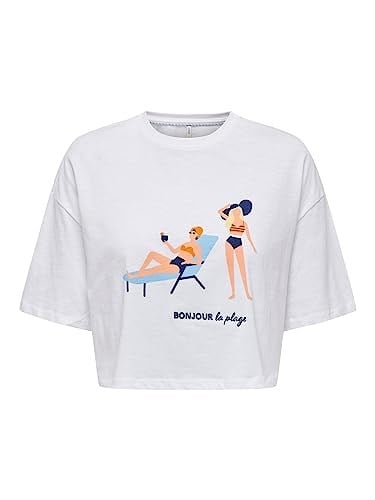 ONLY ONLBONE S/S VACAN TOP BOX JRS Tişört Kadın