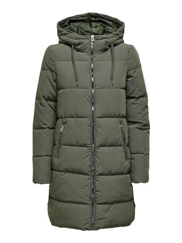 Only Onldolly Long Puffer Coat Otw Noos Kadın Günlük Mont 15205369-CROCKERY Bej
