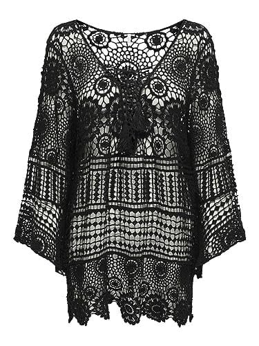 ONLY ONLFLORENCE CROCHET KAFTAN DRESS Elbise Kadın