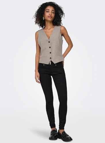ONLY Onllinda S/L Mel Fitted Vest Cc Tlr Yelek Kadınlar
