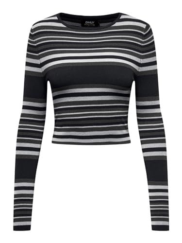 ONLY ONLMEDDI LS STR CROP O-NECK CC KNT Kazak Kadın