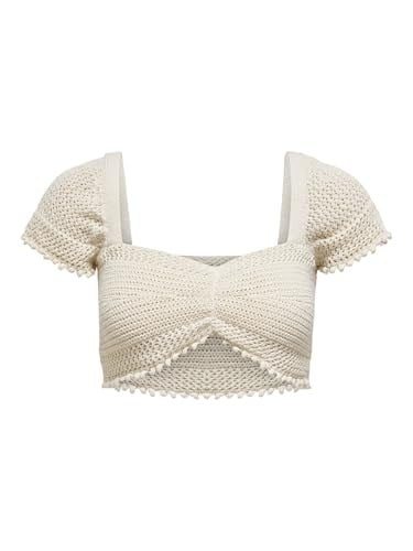 ONLY ONLSUMMER LIFE CROPPED S/S TOP EX KNT Triko Kadın