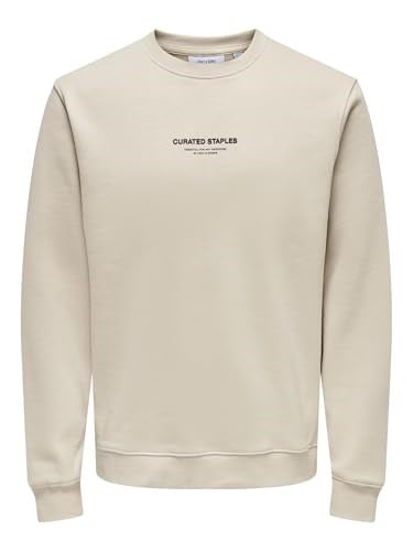 Only & Sons Düz Yaka Ekru Sweatshirt, 22030923