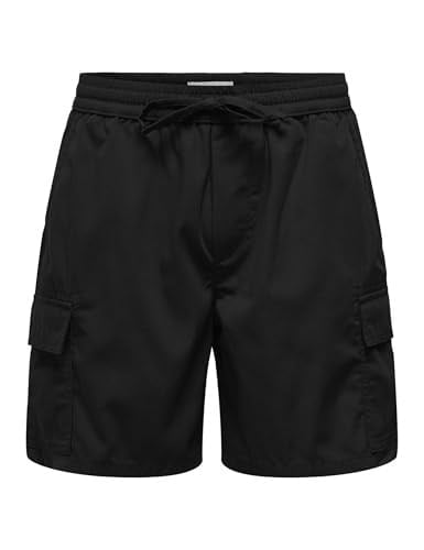 Only & Sons Onskal Cargo 0287 Şort Siyah, M, ONSKAL CARGO 0287 SHORTS, Siyah-102263579, Erkek