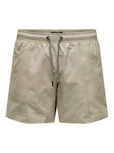 Only & Sons ONSTED LIFE SWIM SHORT SOLID PIPING Tek Parça Mayo Erkek