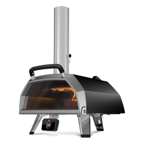 Ooni Karu 2 Pro Çok Yakıtlı Taşınabilir Pizza Fırını - Taş ve Termometreli Dış Mekan Odun Yakıtlı Pizza Makinesi - Arka Bahçe Pişirme için 16 İnç Fırın (Karu 2 Pro)
