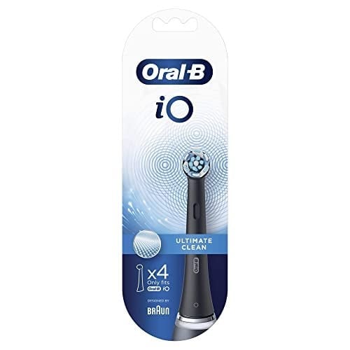 Oral-B İo Black Ultimate Clean Yedek Diş Fırçası Başlığı, 4 Adet, Siyah