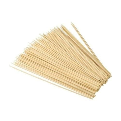 ORANJ 25 Cm 3 Mm%100 Ağaç Bambu Çöp Şiş Kalın Çöp Şiş Tahta - 100 Adet