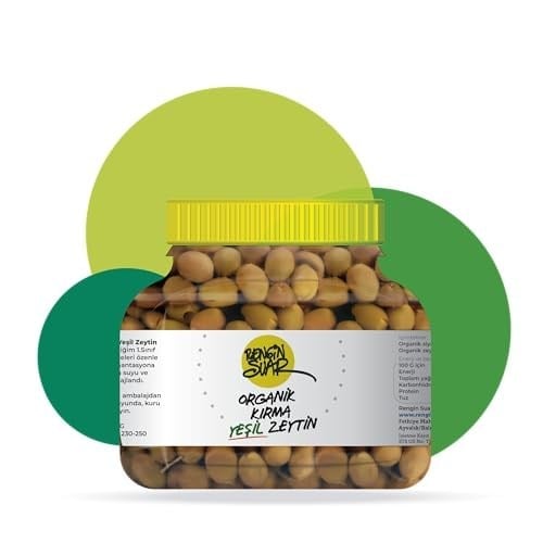 Organik Yeşil Kırma Zeytin (1200G) - 2025 Hasatı