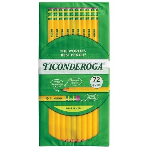 Original Ticonderoga® Pencils, Pre-Sharpened, Box of 72