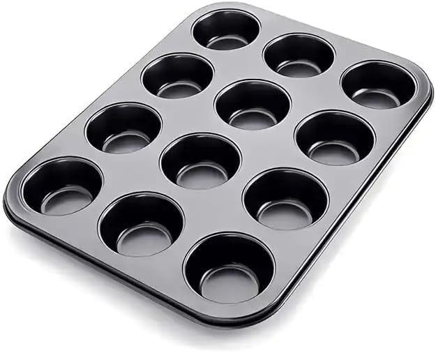 Orret Home 12’li Muffin ve Cupcake Fırın Tepsisi – Yapışmaz Metal Kek Kalıbı, 12 Gözlü Muffin Kabı, Cup Cake Pişirme Tepsisi, Fırın Uyumlu Kek Kalıbı - Seçenekler: 6 Gözlü, 12 Gözlü