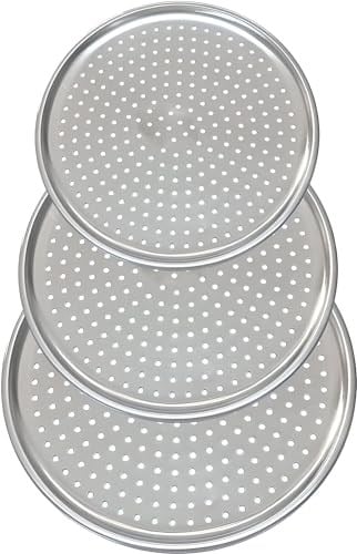 Orret Home Paslanmaz Çelik Pizza Tepsisi,Delikli Lahmacun Ve Pizza Tavası,Fırın Tepisisi (32 Cm) - Bedenler: 28 Cm, 32 Cm, 36 Cm