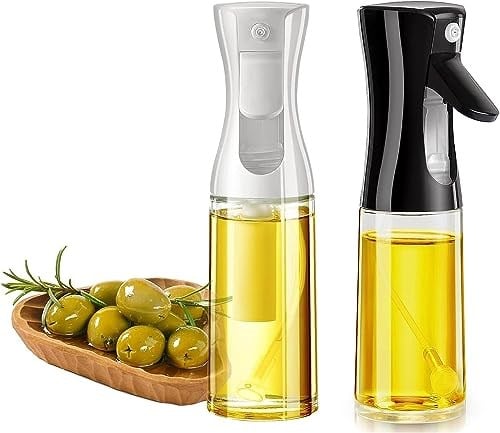 Orret Home Sprey Yağdanlık Cam Şişe Yağ Püskürtücü 225 ml Airfryer Kızartma Izgara Salata İçin Yağlık