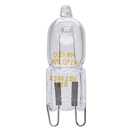Osram Halopin fırın lambası (230 V, 25 W, G9 halojen, kalem şeklinde, Bosch, Neff, Siemens, Delonghi, Okyanus, Fagor, fırınlar ve mikrodalga fırınlar için, yüksek sıcaklıklar için uygundur)