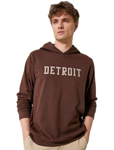 Oversize Hoodie Kolej İşlemeli Uzun Kollu