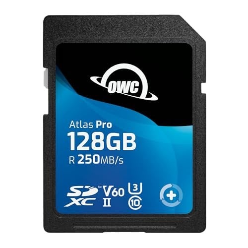 OWC Atlas Pro SDXC-UHS-II V60 medya kartı, 128 GB - Seçenekler: 128 GB, 512 GB