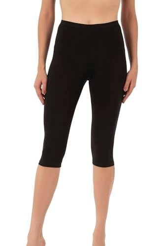 Özkan 0458 Kadın%95 Pamuklu Likralı Süprem Kumaş Esnek Rahat Yumuşak Diz Altı Kapri Tayt