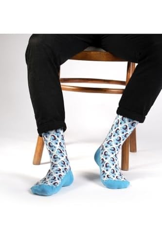 OZZY SOCKS Unisex Yumuşak ve Konforlu Bubble Desenli Çorap - Dayanıklı ve Renkli Tasarım (Turkuaz / 43-46)