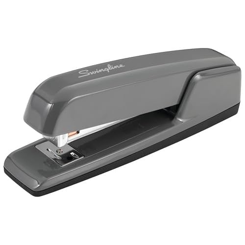 (Pack of 1, 08 Steel Grey) - 747 Business Full Strip Desk Stapler, 20-Sheet Capacity, Steel Gray