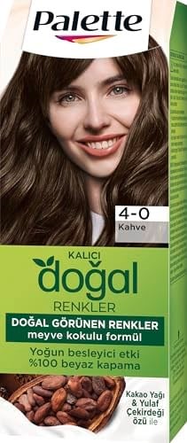 Palette Kalıcı Doğal Renkler 4-0 Amber Kahve Saç Boyası