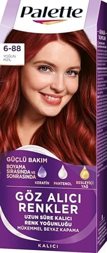 Palette Yoğun Göz Alıcı Renk Saç Boyas 6-88 Yoğun Kızıl