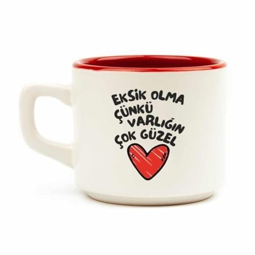 PALTO TASARIM Eksik Olma Çünkü Varlığın Çok Güzel Beyaz Venüs Kupa - Hediye Seramik Kupa
