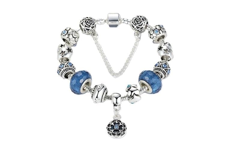 Pandora Tarz, Pandora Tar, Charm Bileklik, Mavi Mother Charmlı, Ahşap Kutu Içerisinde