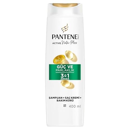 PANTENE Güç ve Parlaklık 3'ü 1 Arada Şampuan 400 ml - Seçenekler: Standart 3lü paket, Standart