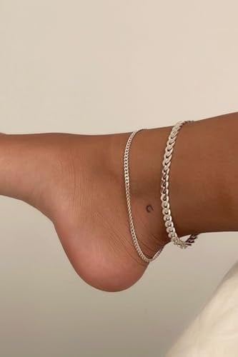 Papatya Silver 925 Ayar Gümüş Rodyum Kaplama Gurmet Zincir Halhal