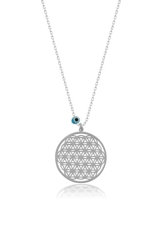 Papatya Silver Yaşam Çiçeği Gümüş Kolye